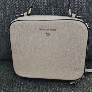Michael Kors Cream Handbag with Gold Accents
